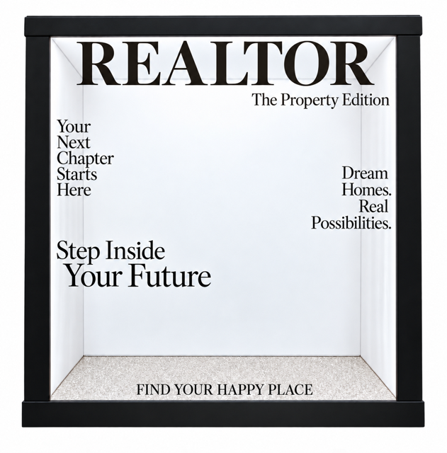 LUMEA walk-in photo booth styled as a real estate magazine cover.